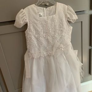 First Communion dress and head piece